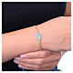 Double Chain Bracelet with Gold Brass Medal Lady of Fatima, Amen s2
