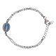Amen bracelet in gilded brass, double chain, Our Lady of Fatima medal s1