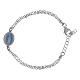 Pulsera Amen doble cadena medalla Virgen de Fátima de latón dorado s1