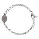 Bracciale Amen doppia catena medaglia Madonna di Fatima in ottone dorato s2