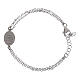Amen Our Lady of Fatima bracelet double chain medal in gold-plated brass s3