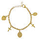 Bracciale Amen in ottone dorato con zirconi bianchi charms e medaglia Nostra Signora Guadalupe s2