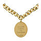 Bracelet de mailles épaisses en laiton doré Amen médaille Notre-Dame de Fatima s5