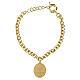 Braccialetto maglie spesse in ottone dorato Amen medaglia Madonna di Fatima s3