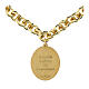 Braccialetto maglie spesse in ottone dorato Amen medaglia Madonna di Fatima s4