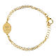 Pulsera de latón dorado doble cadena medalla Nuestra Señora de Guadalupe Amen s2