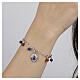Armband von AMEN „Gottesmutter von Pompeji“ aus rhodiniertem Messing,  mit rotem Jaspis und Lapislazuli s2