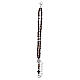 Braccialetto rosario Carlo Acutis palissandro 4 mm ematite a cubo e croce s3