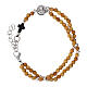 Pulsera rosario Carlo Acutis cuentas 4 mm de olivo y cruz s1