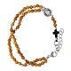 Pulsera rosario Carlo Acutis cuentas 4 mm de olivo y cruz s2