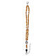 Braccialetto rosario Carlo Acutis grani 4mm in ulivo e croce s3