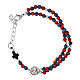 Rosary bracelet of Carlo Acutis, red beechwood beads of 0.16 in s1