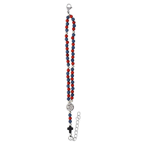 Carlo Acuti rosary bracelet in red beech wood 4 mm beads 4
