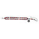 Pulsera rosario Carlo Acutis lapislázuli y coral discos plateados 4 mm s3
