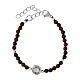 Armband Carlo Acutis aus Palisanderholz mit Stahlelementen, 4-mm-Perlen s3