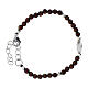Pulsera Carlo Acutis palisandro separador acero granos 4 mm s3