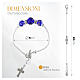 Bracelet femme en verre de Murano bleu, perles 10 mm, finition argentée s3