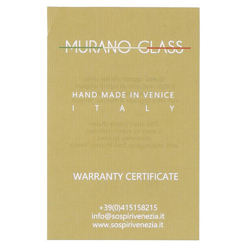 Bracciale donna vetro di Murano blu perle da 10mm finitura argento 6