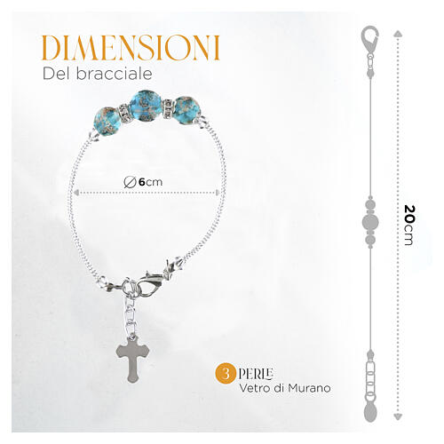 Pulsera perlas verdes de vidrio de Murano de 10 mm y detalles de plata 4