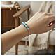 Green Murano Glass Bead Bracelet with Silver Details 10 mm s2