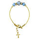 LUCY Murano Light-Blue 10mm Glass-Bead Bracelet with Gold-Finish Clasp s4