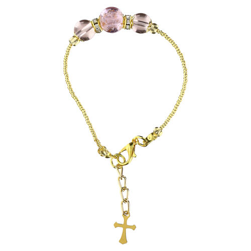 LUCY Murano glass bead bracelet with gold finish 5
