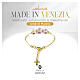 LUCY Murano glass bead bracelet with gold finish s3