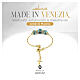 Gold Bracelet with Green Murano Glass Beads 10 mm s3