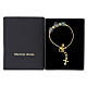 Gold Bracelet with Green Murano Glass Beads 10 mm s6