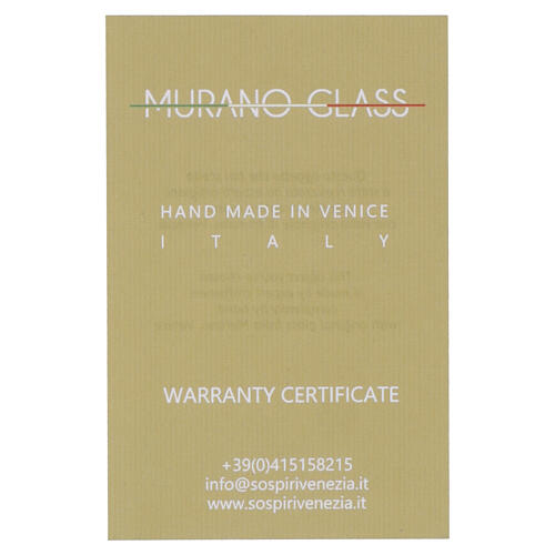 Bracciale donna vetro Murano nero 10mm e cristalli Boemia 5mm in finitura argento 5