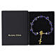 Gold bracelet with 10 mm blue Murano beads and 5 mm Bohemian crystals s4
