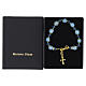 Bracelet with gold finish 5 mm Bohemian crystals and 10 mm sky-blue Murano beads s4