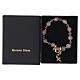 Gold-tone bracelet with 10 mm lilac Murano glass and 5 mm Bohemian crystals s4