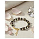 Bracelet with 10 mm Black Murano Beads and 5 mm Gold-Tone Bohemian Crystals s2