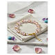 Murano Pink Glass Bracelet 10 mm with 5 mm Bohemian Crystals and Gold Details s2