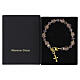 Murano Pink Glass Bracelet 10 mm with 5 mm Bohemian Crystals and Gold Details s4