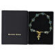 Bracelet with 10mm Green Murano Beads and 5mm Bohemian Crystals Gold Finish s4