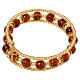 Amber Bracelet with 8mm Murano Glass Beads and Gold Finish s1