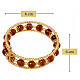 Amber Bracelet with 8mm Murano Glass Beads and Gold Finish s3