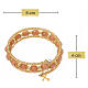 Beige Murano Glass Bracelet with 8 mm Beads with Gold Finish s3