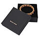 Beige Murano Glass Bracelet with 8 mm Beads with Gold Finish s7