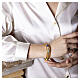 Multicolor Bracelet with 8mm Murano Glass Beads, Gold Finish s2