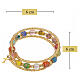 Multicolor Bracelet with 8mm Murano Glass Beads, Gold Finish s3
