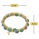 Green Murano glass Bracelet with 0.31-inch beads and gold spring clasp s3