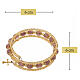 8mm Violet Murano Glass Bracelet with Gold Cross s3