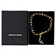 Bracelet with 0.31-inch Murano glass beads, amber and black stone, gold finish s4