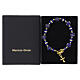 Gold-finish bracelet with 0.31-inch blue Murano glass and blue beads s4