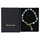 Murano glass bracelet with 8mm sky-blue beads and sky-blue Slavic beads, gold finish s4