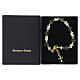 Murano Glass Bracelet 8mm Black and White Slavica Beads, Gold Finish s4