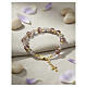 Murano Bracelet with Slavic Violet Beads and Gold Decor 8 mm s2